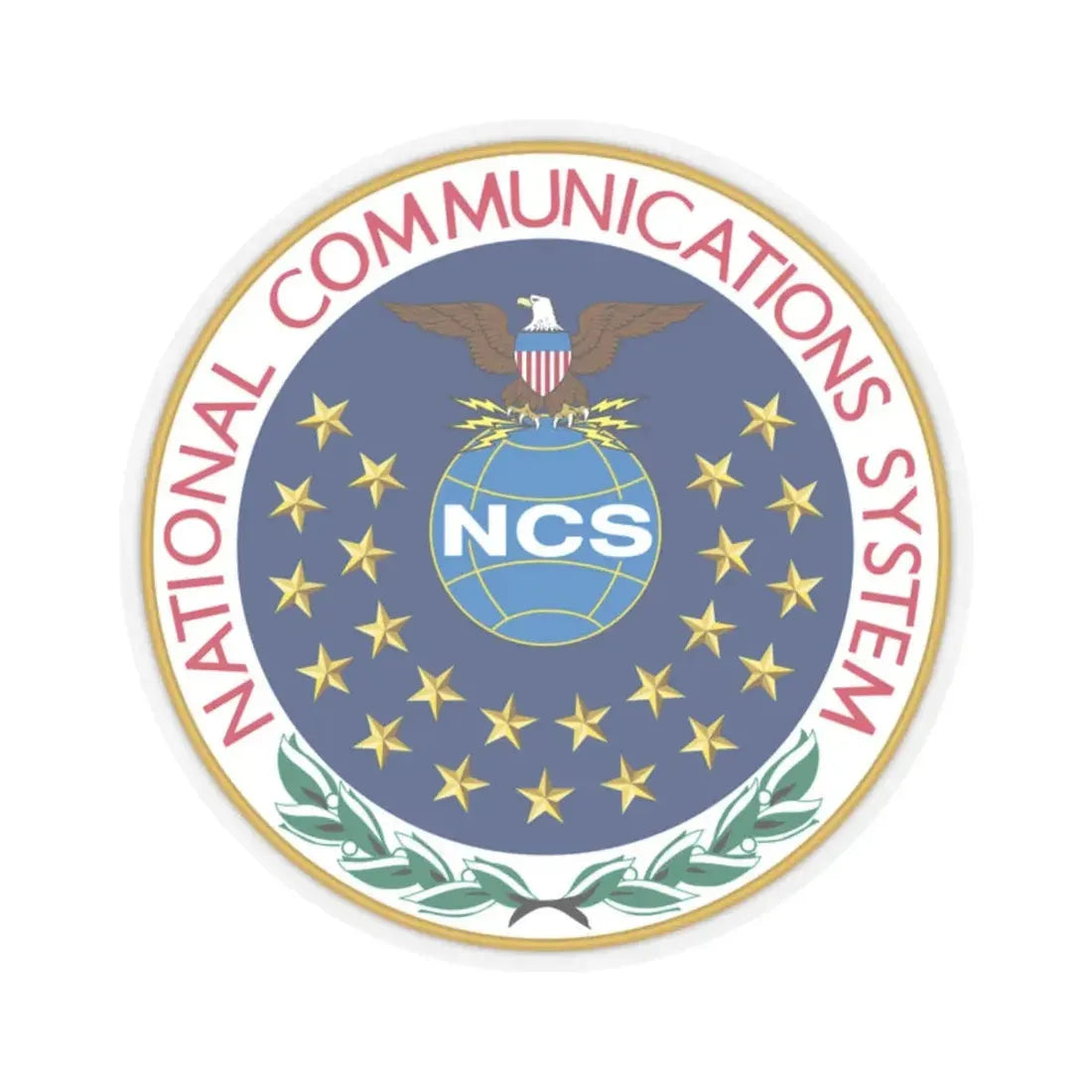 United States National Communications System - STICKER Vinyl Kiss-Cut Decal 2 Inch Transparent - The Sticker Space