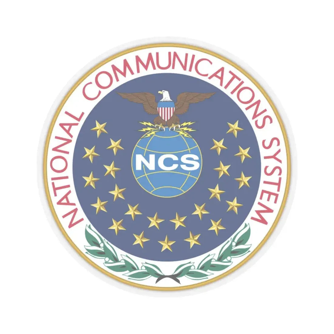 United States National Communications System - STICKER Vinyl Kiss-Cut Decal 3 Inch Transparent - The Sticker Space
