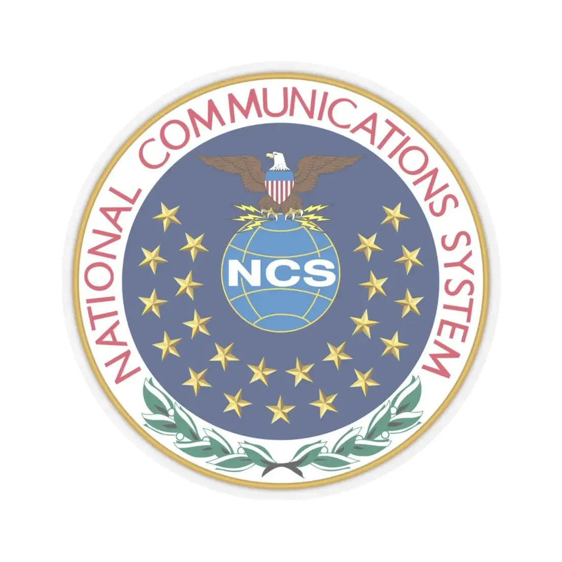 United States National Communications System - STICKER Vinyl Kiss-Cut Decal 4 Inch Transparent - The Sticker Space