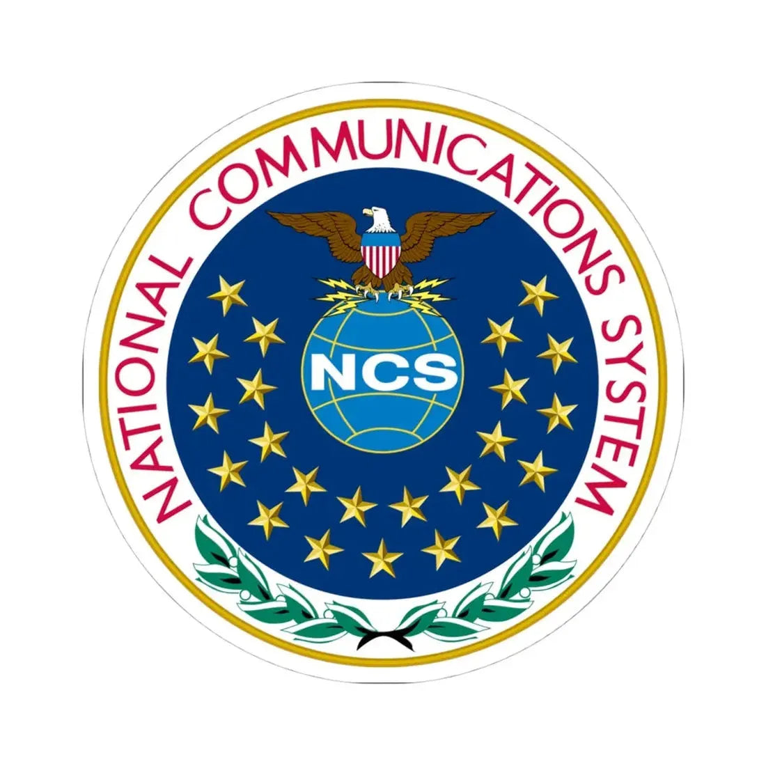 United States National Communications System - STICKER Vinyl Kiss-Cut Decal 4 Inch White - The Sticker Space