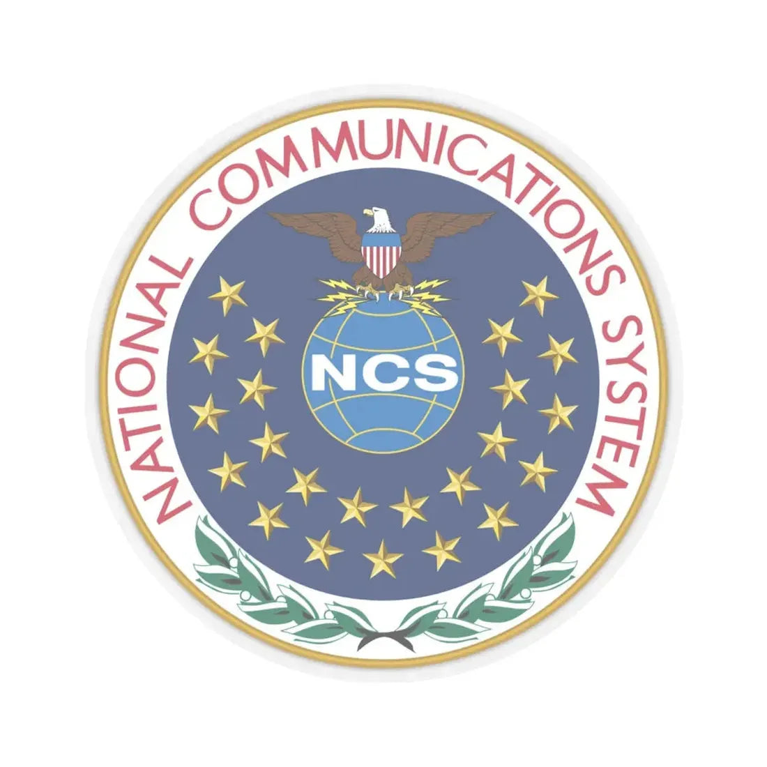 United States National Communications System - STICKER Vinyl Kiss-Cut Decal 6 Inch Transparent - The Sticker Space