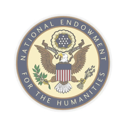 United States National Endowment for the Humanities - STICKER Vinyl Kiss-Cut Decal 3 Inch Transparent - The Sticker Space