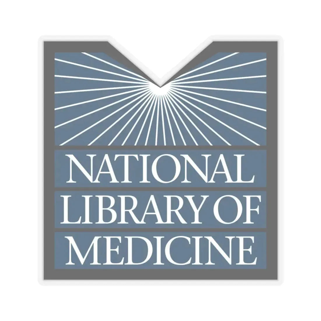 United States National Library Of Medicine - STICKER Vinyl Kiss-Cut Decal 3 Inch Transparent - The Sticker Space
