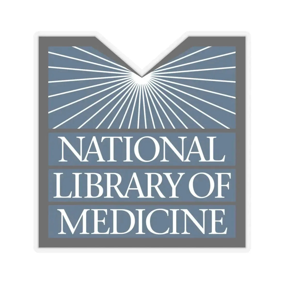 United States National Library Of Medicine - STICKER Vinyl Kiss-Cut Decal 4 Inch Transparent - The Sticker Space