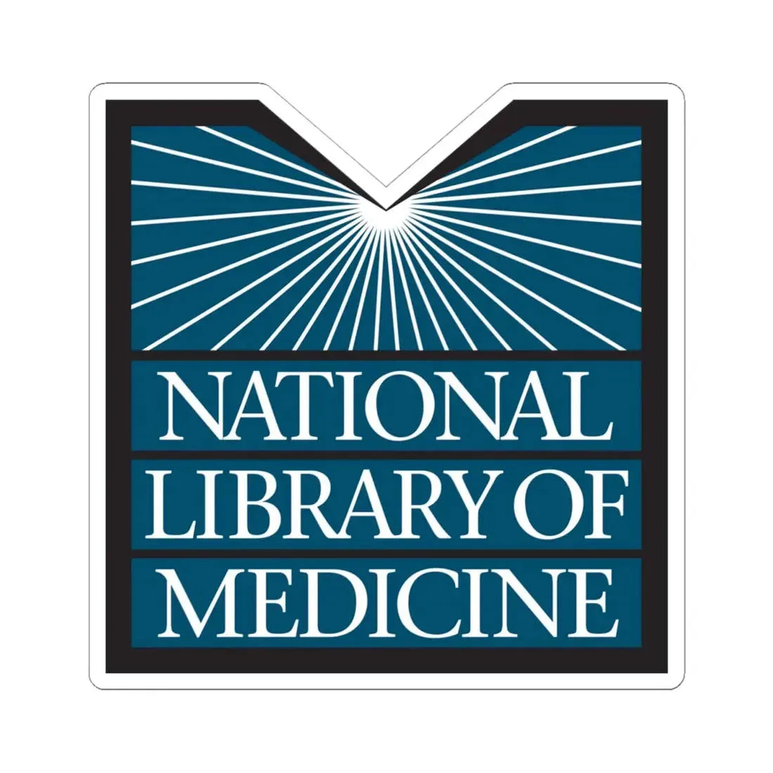 United States National Library Of Medicine - STICKER Vinyl Kiss-Cut Decal 4 Inch White - The Sticker Space