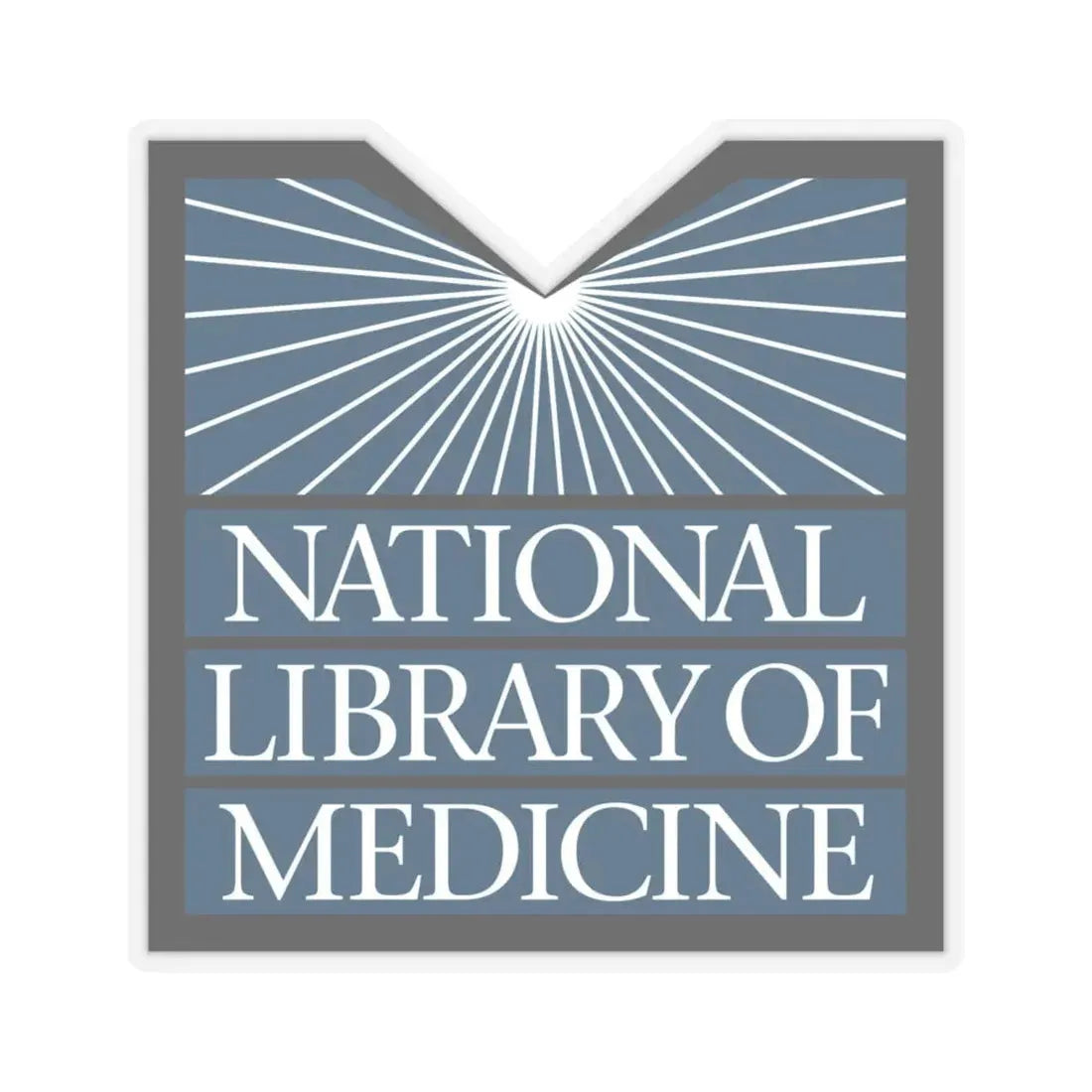 United States National Library Of Medicine - STICKER Vinyl Kiss-Cut Decal 6 Inch Transparent - The Sticker Space