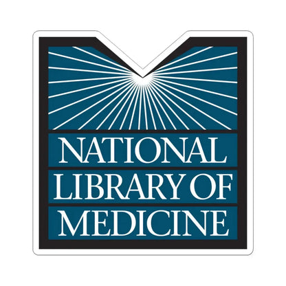 United States National Library Of Medicine - STICKER Vinyl Kiss-Cut Decal 6 Inch White - The Sticker Space