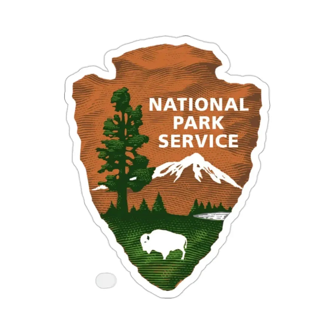 United States National Park Service STICKER Vinyl Die-Cut Decal 2 Inch - The Sticker Space