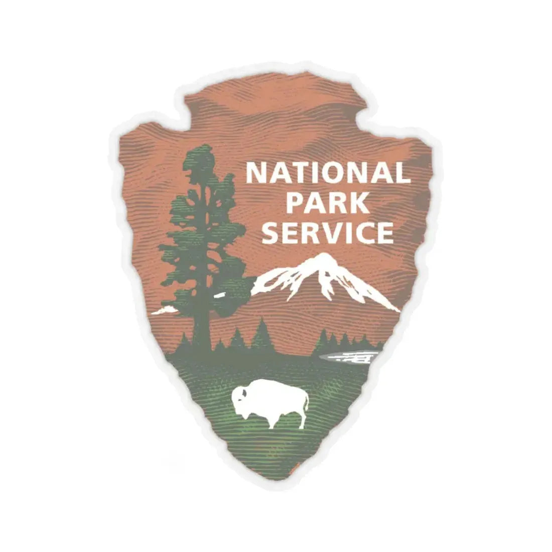 United States National Park Service - STICKER Vinyl Kiss-Cut Decal 3 Inch Transparent - The Sticker Space