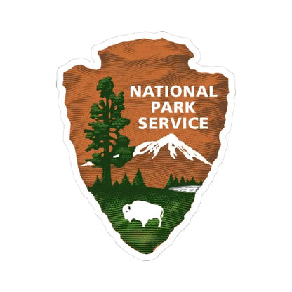 United States National Park Service - STICKER Vinyl Kiss-Cut Decal 3 Inch White - The Sticker Space