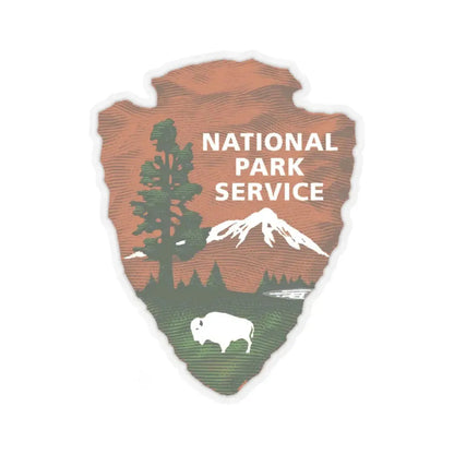 United States National Park Service - STICKER Vinyl Kiss-Cut Decal 6 Inch Transparent - The Sticker Space