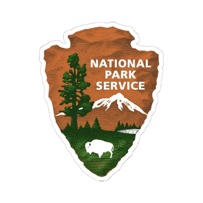 United States National Park Service - STICKER Vinyl Kiss-Cut Decal 6 Inch White - The Sticker Space