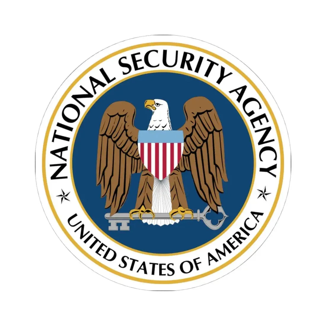 United States National Security Agency - STICKER Vinyl Kiss-Cut Decal 4 Inch White - The Sticker Space