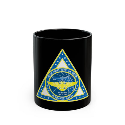 United States Naval Air Station Jacksonville FL (U.S. Navy) Black Coffee Mug-11oz-The Sticker Space