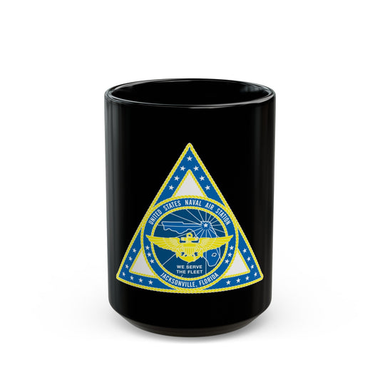 United States Naval Air Station Jacksonville FL (U.S. Navy) Black Coffee Mug-15oz-The Sticker Space