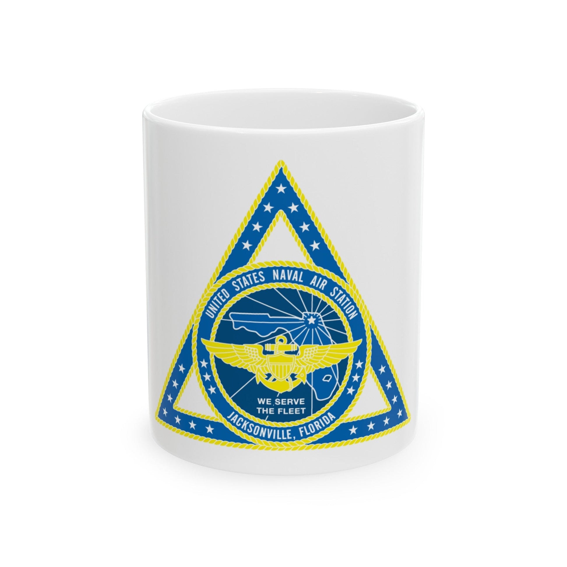 United States Naval Air Station Jacksonville FL (U.S. Navy) White Coffee Mug-11oz-The Sticker Space