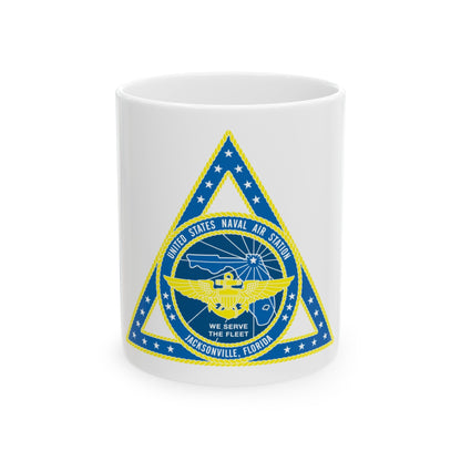 United States Naval Air Station Jacksonville FL (U.S. Navy) White Coffee Mug-11oz-The Sticker Space