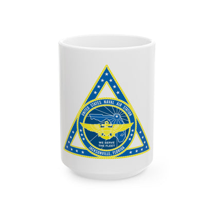 United States Naval Air Station Jacksonville FL (U.S. Navy) White Coffee Mug-15oz-The Sticker Space