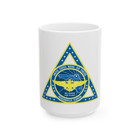 United States Naval Air Station Jacksonville FL (U.S. Navy) White Coffee Mug-15oz-The Sticker Space