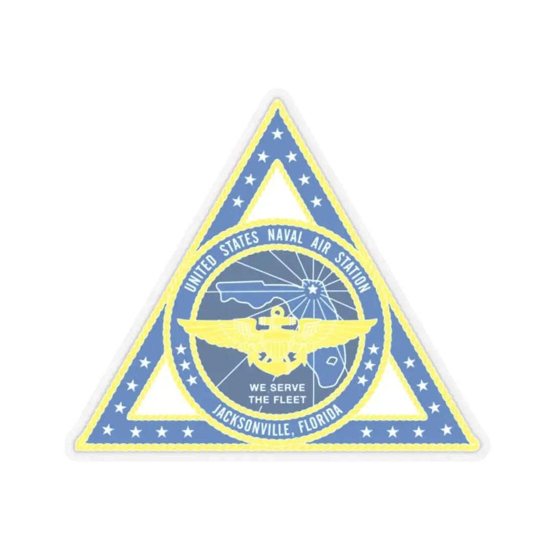 United States Naval Air Station Jacksonville FL (U.S. Navy) STICKER Vinyl Kiss-Cut Decal 2 Inch Transparent - The Sticker Space