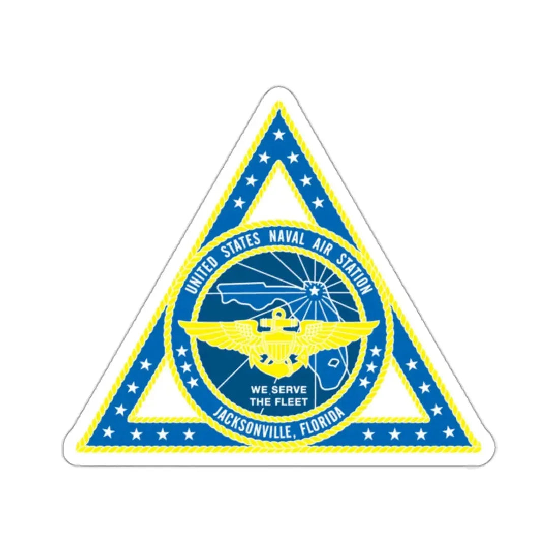 United States Naval Air Station Jacksonville FL (U.S. Navy) STICKER Vinyl Kiss-Cut Decal 2 Inch White - The Sticker Space