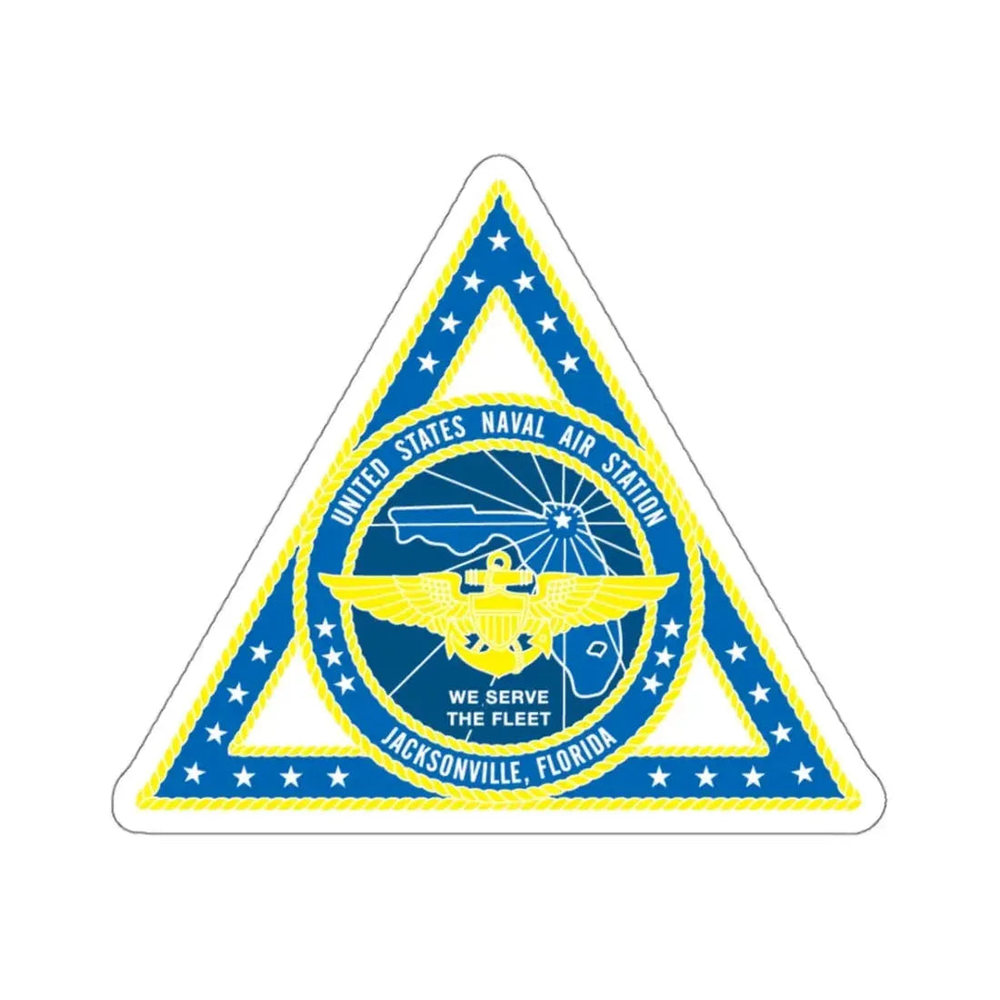 United States Naval Air Station Jacksonville FL (U.S. Navy) STICKER Vinyl Kiss-Cut Decal 3 Inch White - The Sticker Space