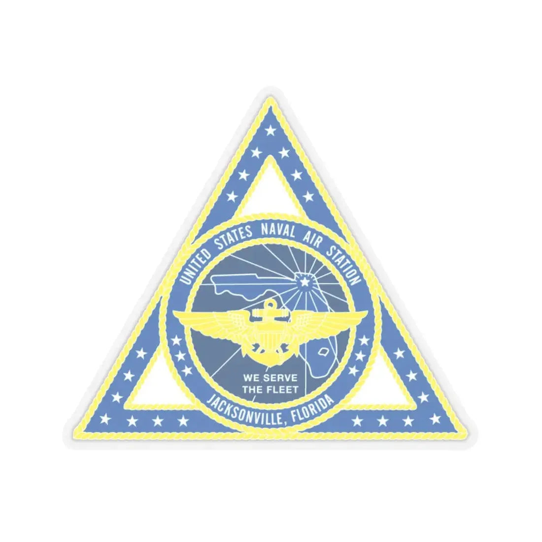 United States Naval Air Station Jacksonville FL (U.S. Navy) STICKER Vinyl Kiss-Cut Decal 4 Inch Transparent - The Sticker Space