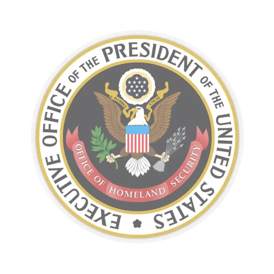 United States Office of Homeland Security - STICKER Vinyl Kiss-Cut Decal 2 Inch Transparent - The Sticker Space
