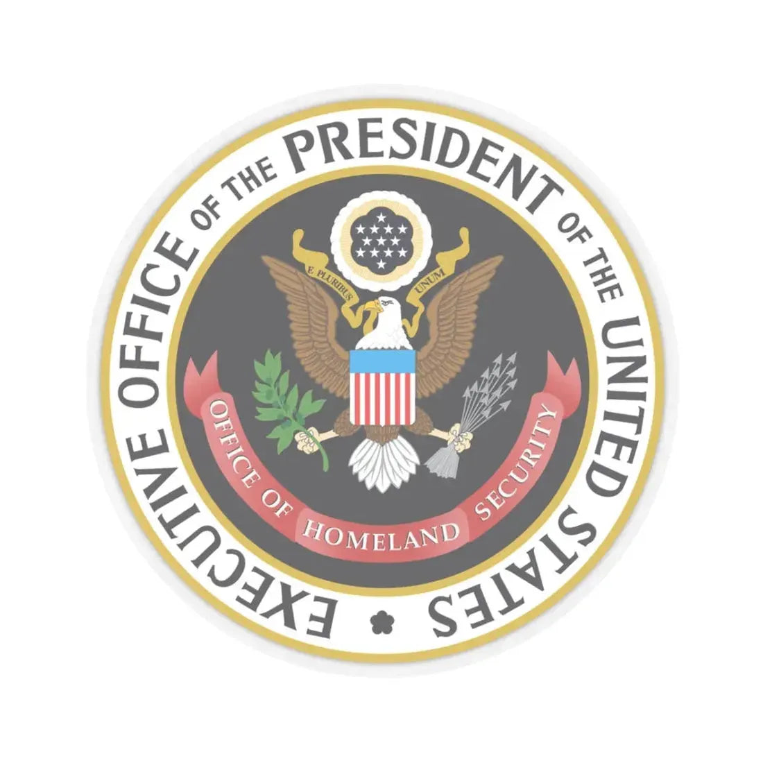 United States Office of Homeland Security - STICKER Vinyl Kiss-Cut Decal 3 Inch Transparent - The Sticker Space