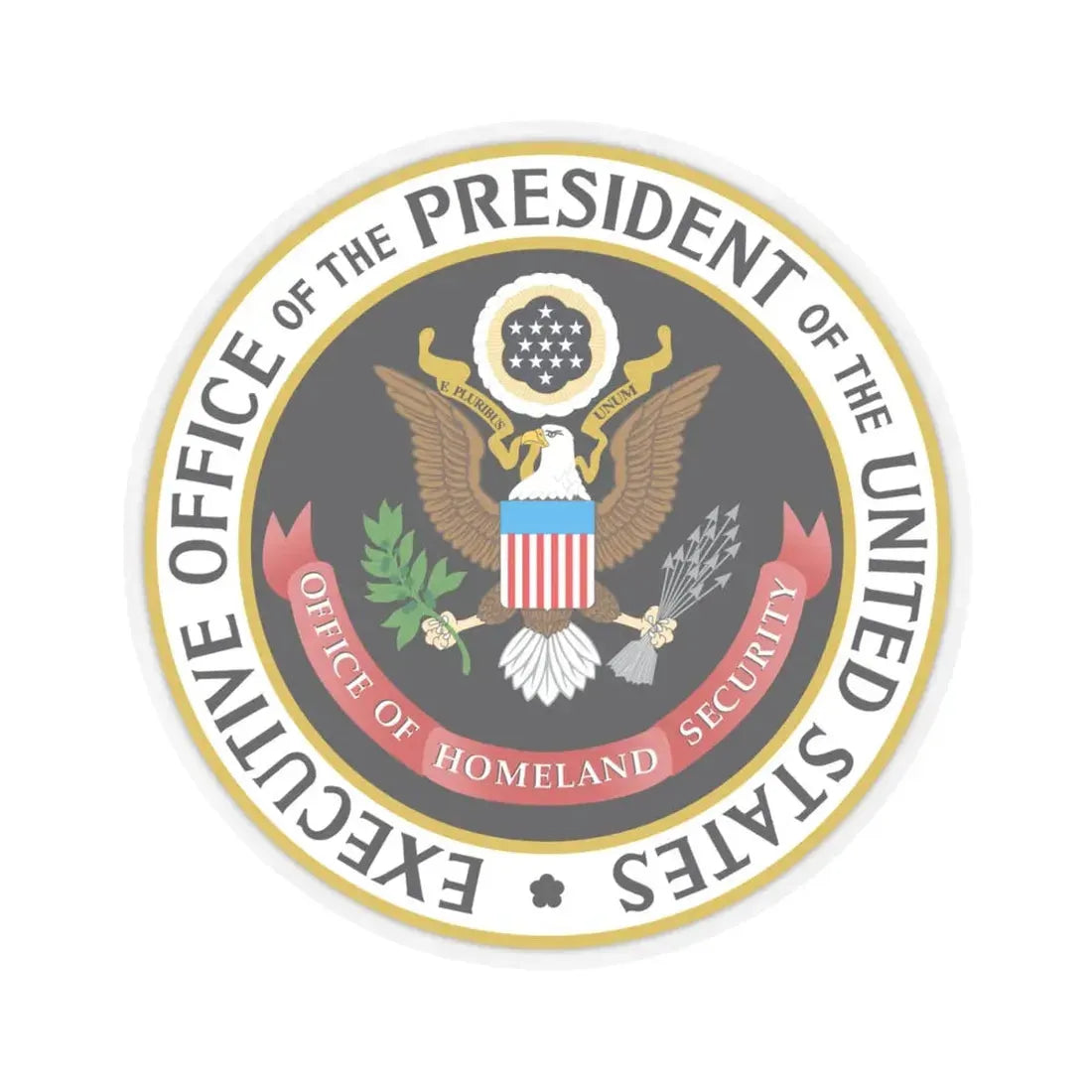 United States Office of Homeland Security - STICKER Vinyl Kiss-Cut Decal 4 Inch Transparent - The Sticker Space