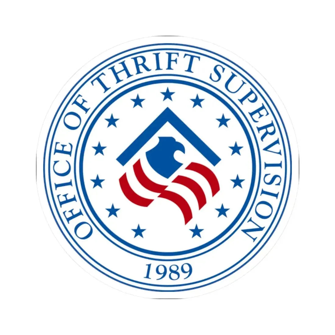 United States Office of Thrift Supervision - STICKER Vinyl Kiss-Cut Decal 2 Inch White - The Sticker Space