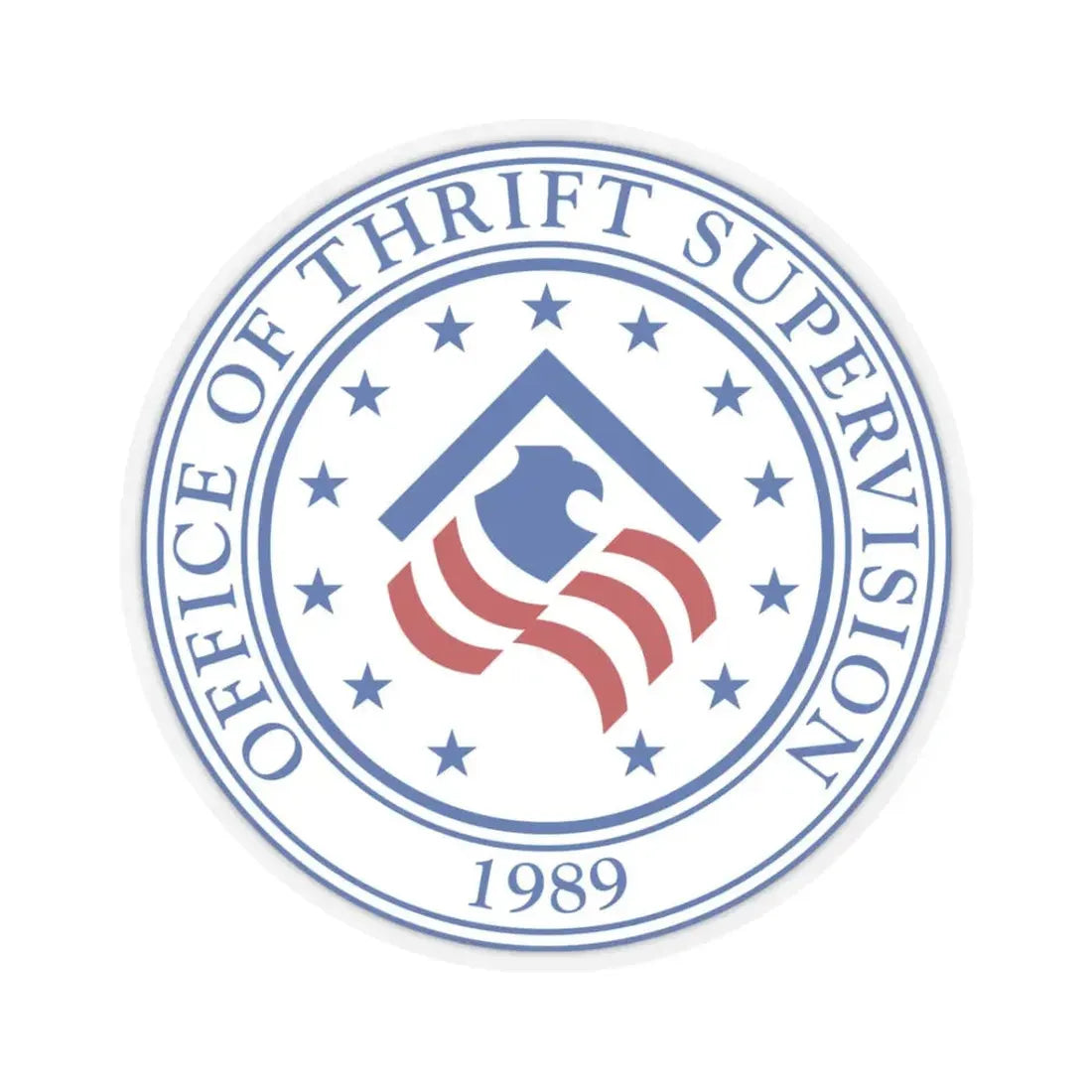 United States Office of Thrift Supervision - STICKER Vinyl Kiss-Cut Decal 3 Inch Transparent - The Sticker Space