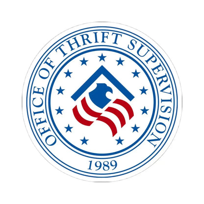 United States Office of Thrift Supervision - STICKER Vinyl Kiss-Cut Decal 4 Inch White - The Sticker Space