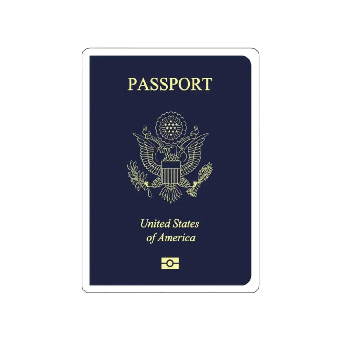 United States Passport STICKER Vinyl Die-Cut Decal 2 Inch - The Sticker Space