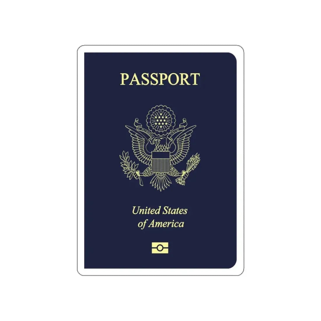 United States Passport STICKER Vinyl Die-Cut Decal 3 Inch - The Sticker Space