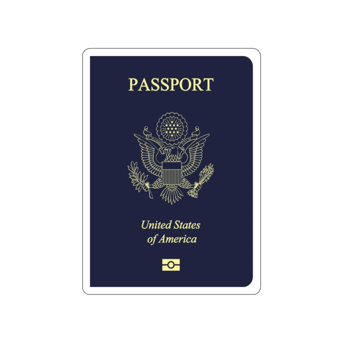 United States Passport STICKER Vinyl Die-Cut Decal-White-The Sticker Space