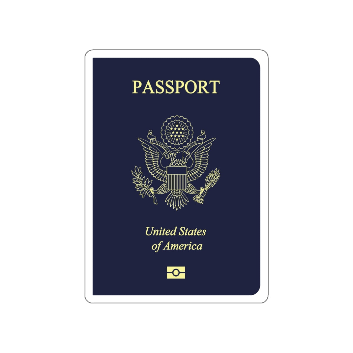 United States Passport STICKER Vinyl Die-Cut Decal-White-The Sticker Space