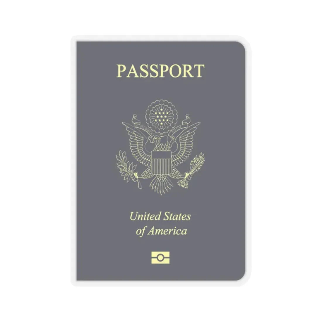 United States Passport - STICKER Vinyl Kiss-Cut Decal 2 Inch Transparent - The Sticker Space