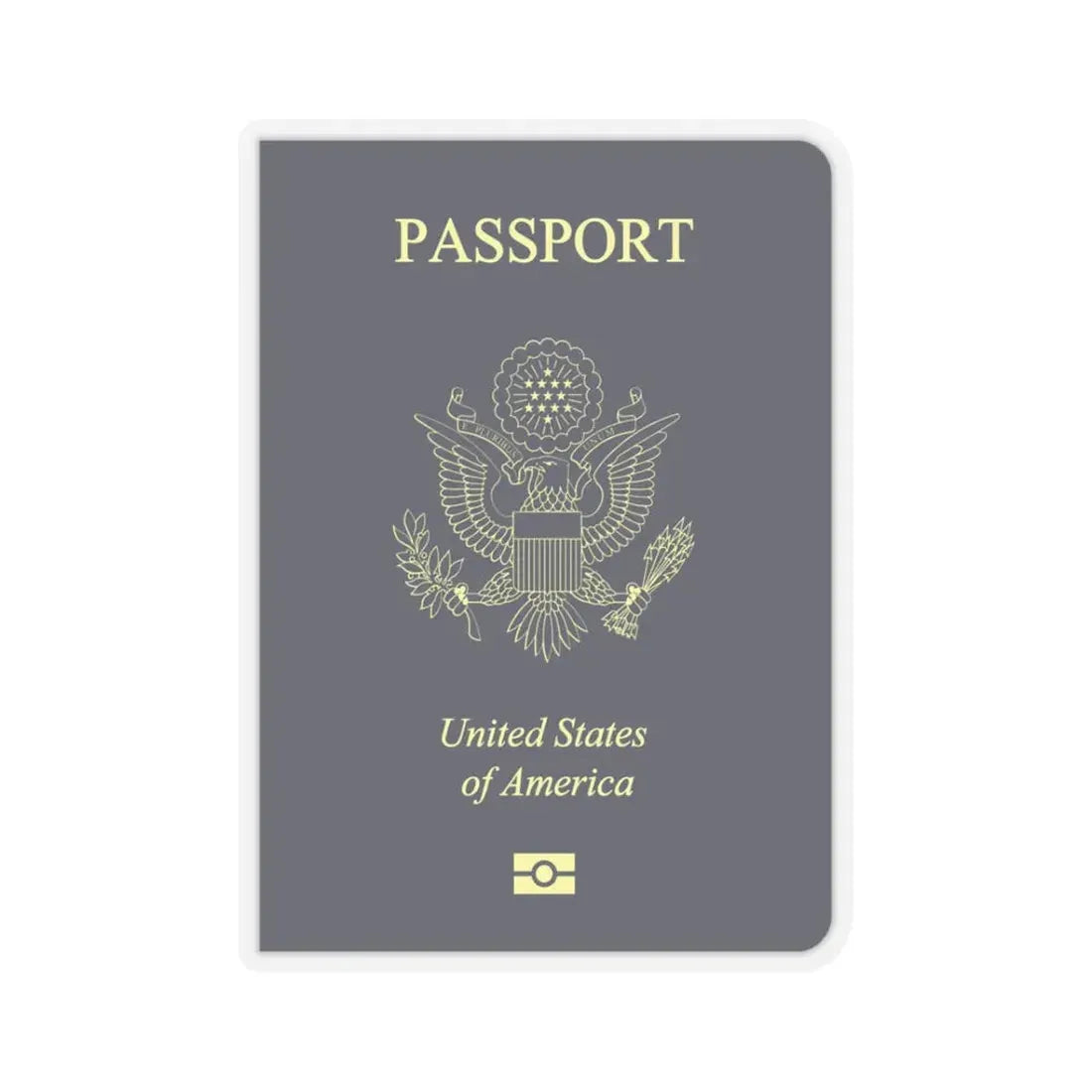 United States Passport - STICKER Vinyl Kiss-Cut Decal 3 Inch Transparent - The Sticker Space