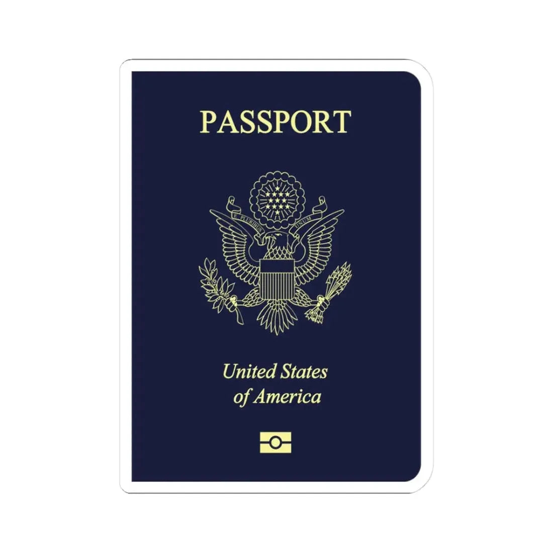 United States Passport - STICKER Vinyl Kiss-Cut Decal 3 Inch White - The Sticker Space