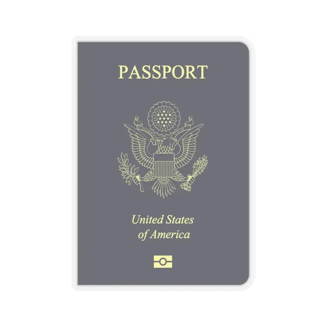 United States Passport - STICKER Vinyl Kiss-Cut Decal 4 Inch Transparent - The Sticker Space
