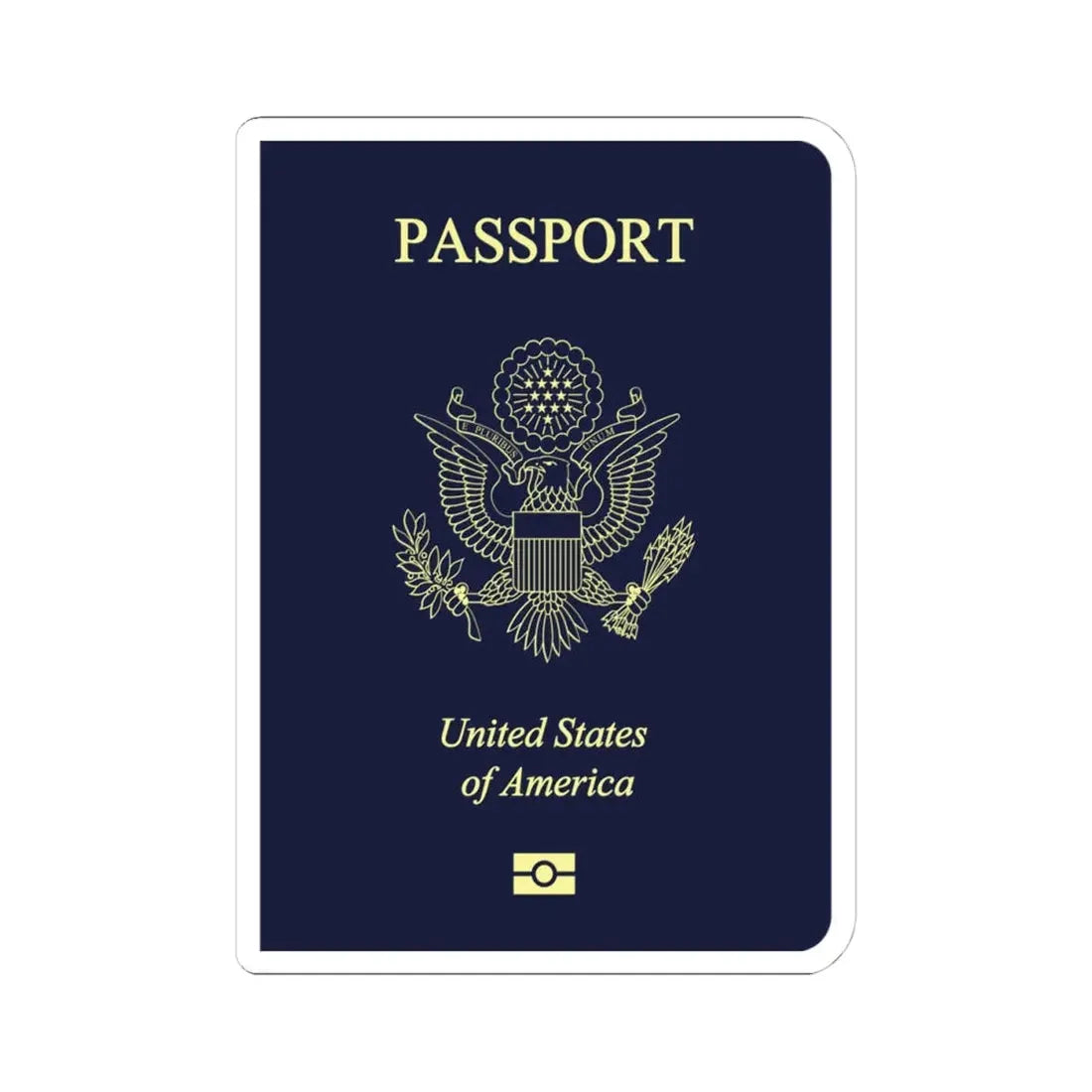 United States Passport - STICKER Vinyl Kiss-Cut Decal 4 Inch White - The Sticker Space