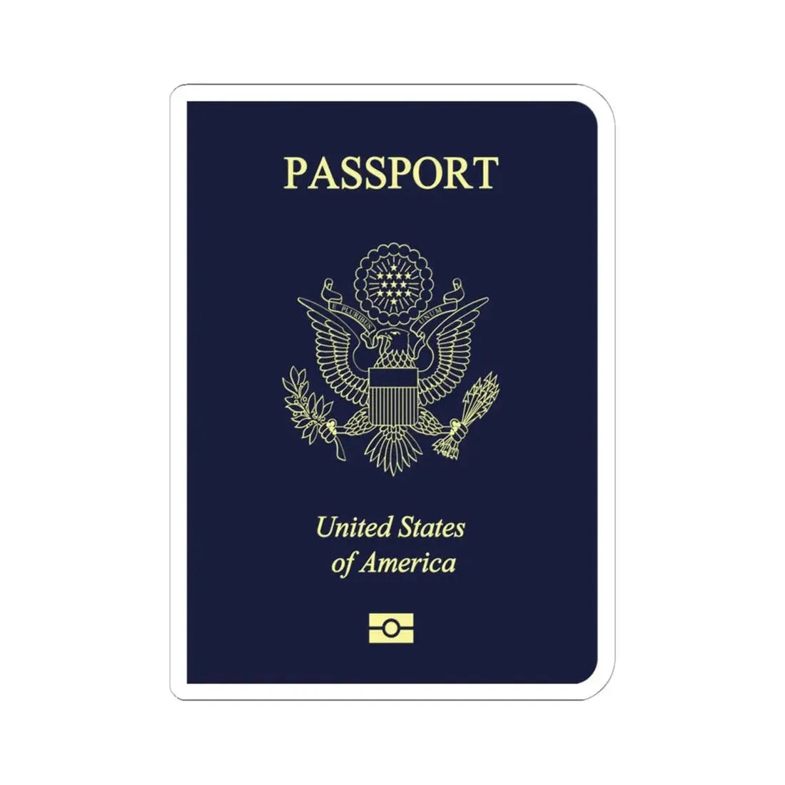 United States Passport - STICKER Vinyl Kiss-Cut Decal 6 Inch White - The Sticker Space