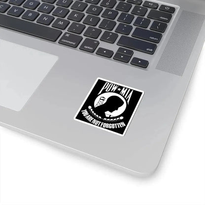 United States POW-MIA flag cropped (United States) STICKER Vinyl Kiss-Cut Decal - The Sticker Space