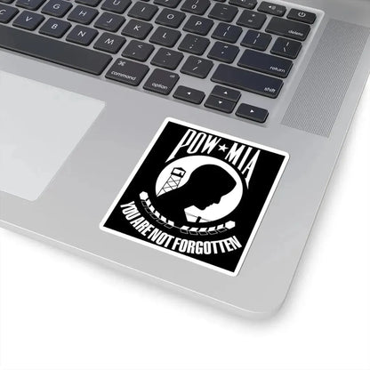 United States POW-MIA flag cropped (United States) STICKER Vinyl Kiss-Cut Decal - The Sticker Space