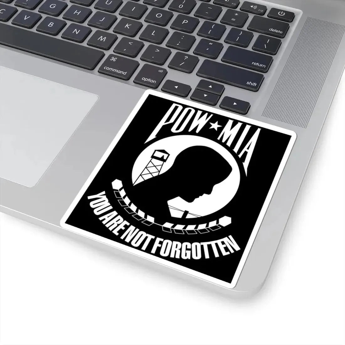 United States POW-MIA flag cropped (United States) STICKER Vinyl Kiss-Cut Decal - The Sticker Space