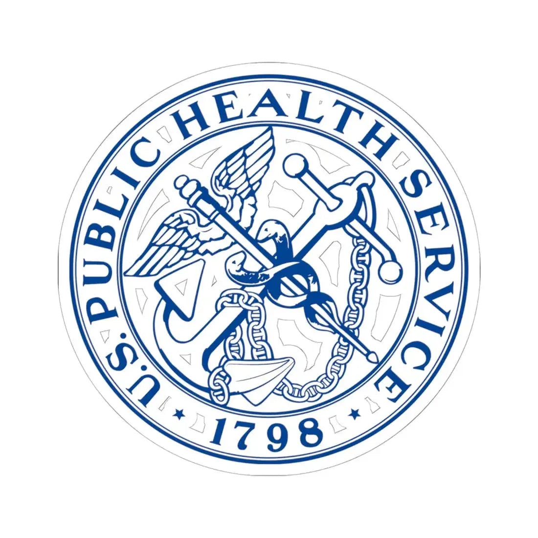 United States Public Health Service seal (United States) STICKER Vinyl Kiss-Cut Decal 6 Inch White - The Sticker Space