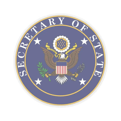 United States Secretary of State - STICKER Vinyl Kiss-Cut Decal 4 Inch Transparent - The Sticker Space