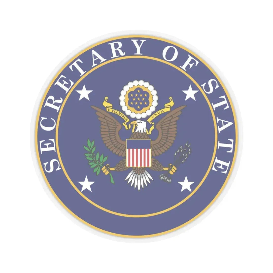 United States Secretary of State - STICKER Vinyl Kiss-Cut Decal 6 Inch Transparent - The Sticker Space