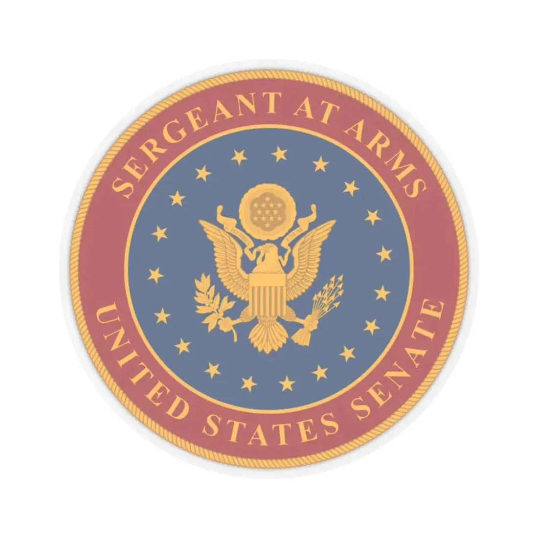 United States Senate Sergeant at Arms - STICKER Vinyl Kiss-Cut Decal 2 Inch Transparent - The Sticker Space